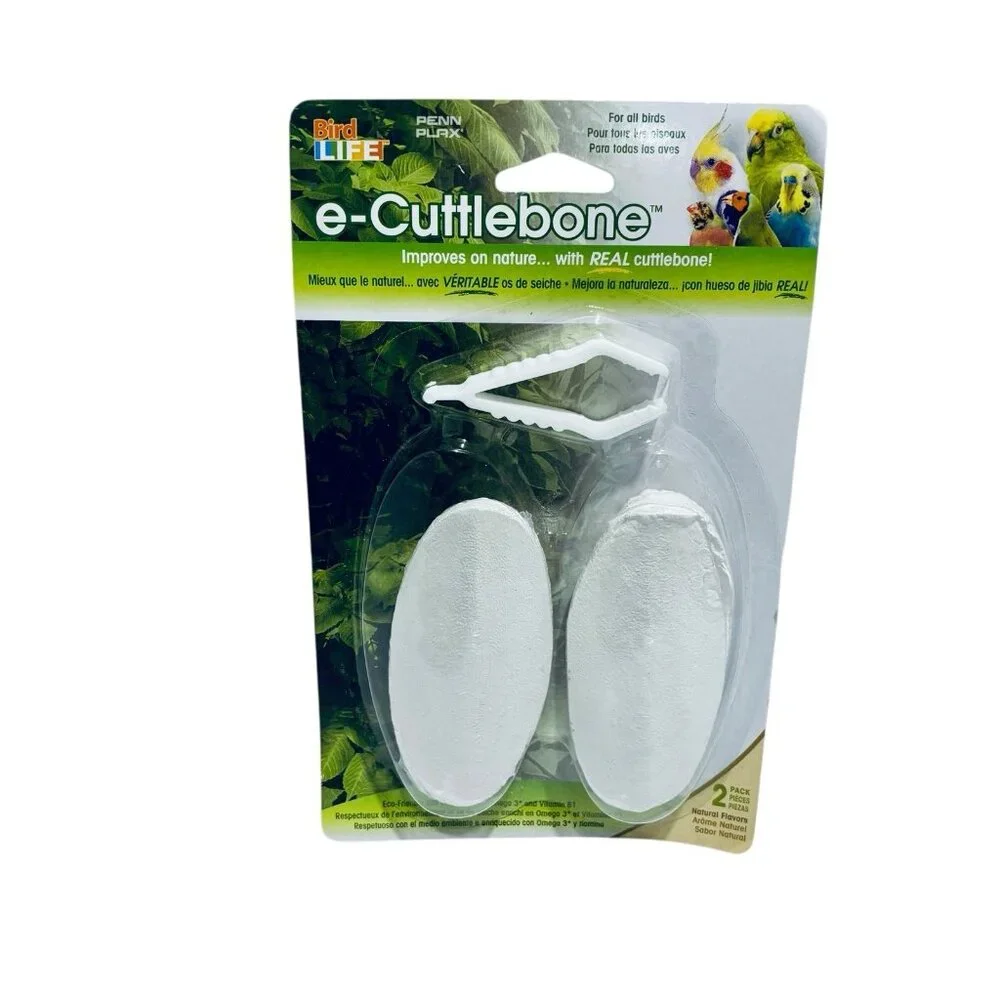 Prevue Pet Naturals Clown Bird Toy Penn-Plax Bird Life Natural e-Cuttlebones NEW